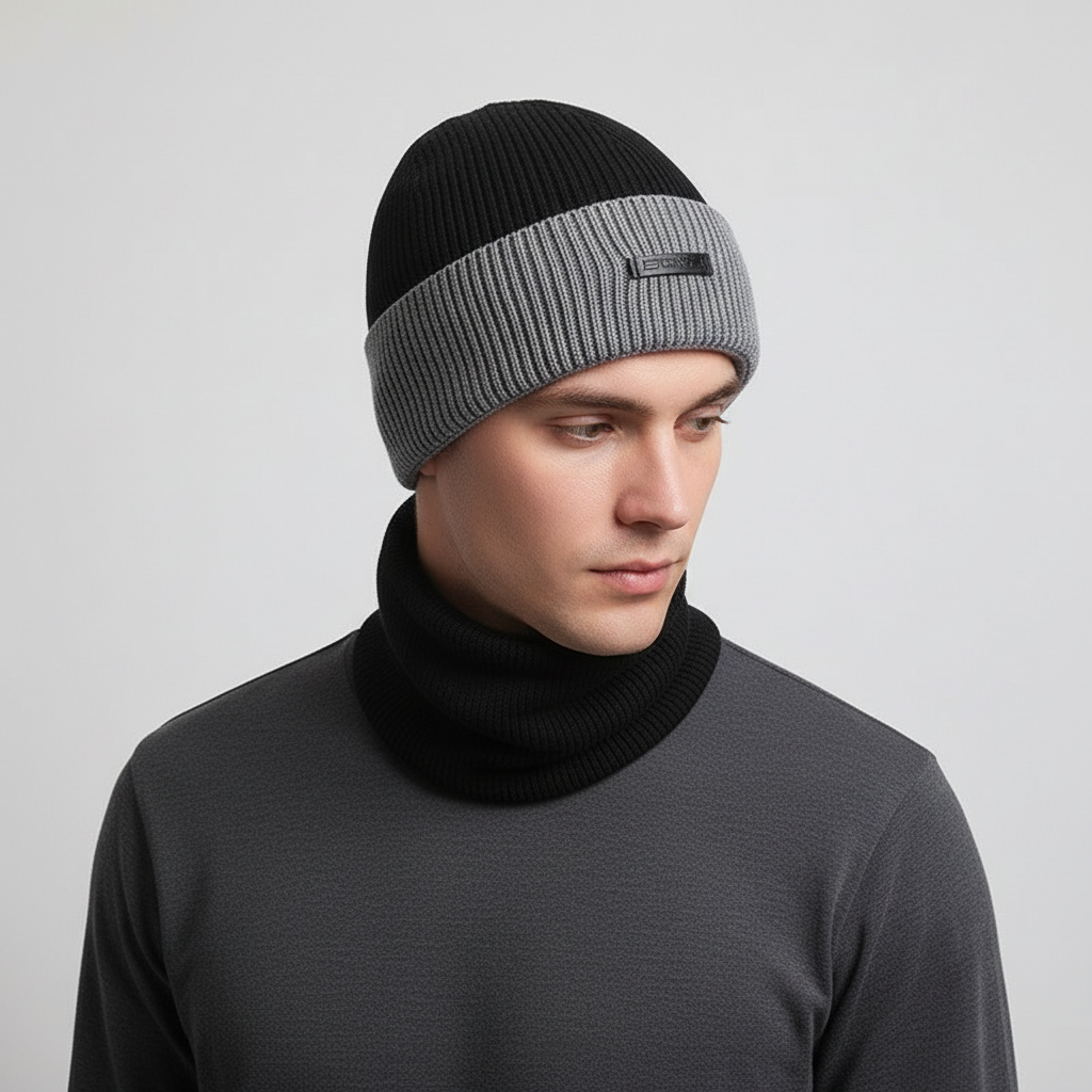 Wollen Muts Met Bijpassende Sjaal - WarmCombo
