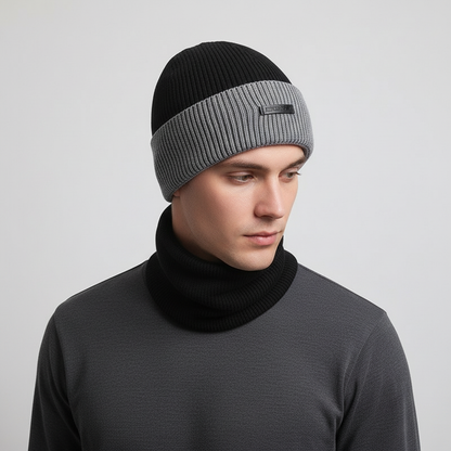 Wollen Muts Met Bijpassende Sjaal - WarmCombo