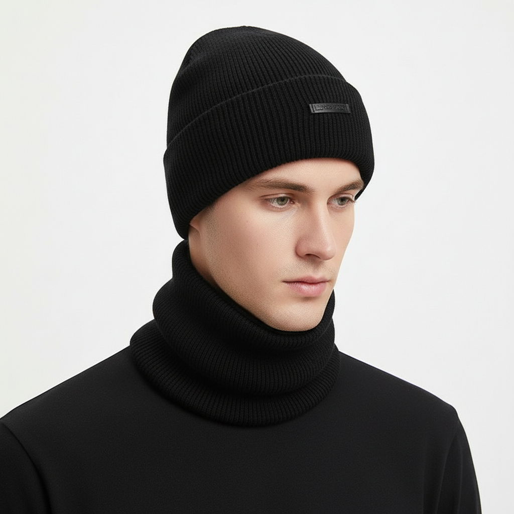 Wollen Muts Met Bijpassende Sjaal - WarmCombo