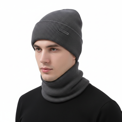 Wollen Muts Met Bijpassende Sjaal - WarmCombo