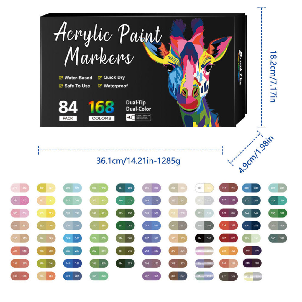 Dubbelzijdige Twee-kleur Acryl Markeerstift