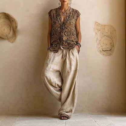 Dames 3-Delige Set Shirt Broek