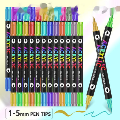 Dubbelzijdige Twee-kleur Acryl Markeerstift