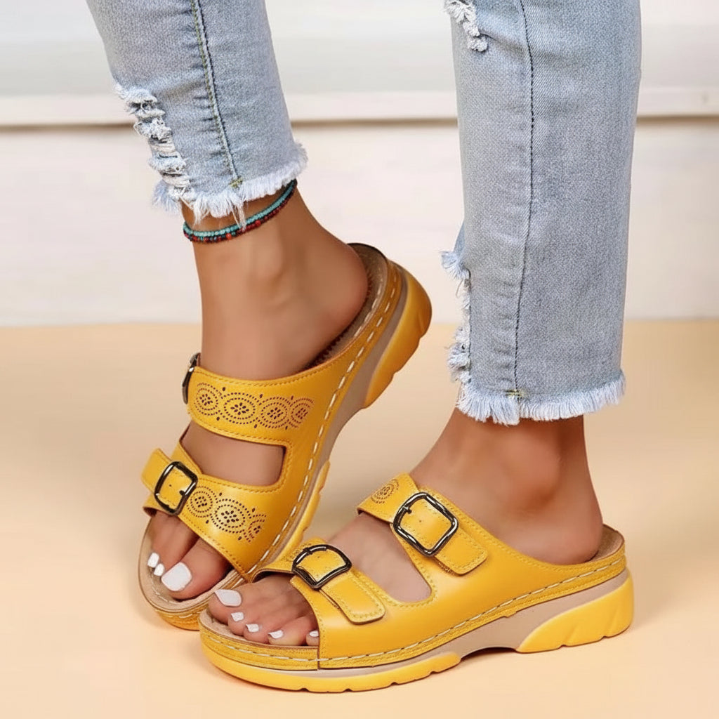 Sandalen in grote maten, modieuze sleehakken, casual