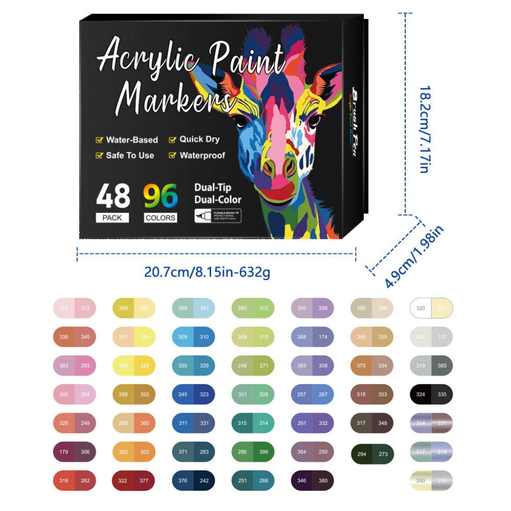 Dubbelzijdige Twee-kleur Acryl Markeerstift