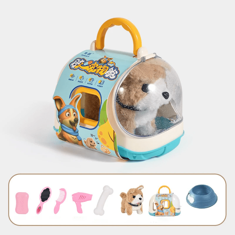 Loopende pluchen hond met bewegingsfunctie – interactief knuffeldier voor kinderen