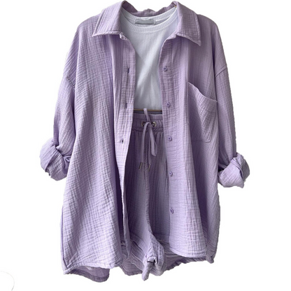 Trendy Katoenen Zomerset Dames – Faylin