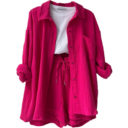 Trendy Katoenen Zomerset Dames – Faylin