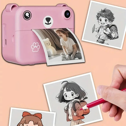 Instantcamera voor kinderen met 1080p-video, printfunctie & accessoires