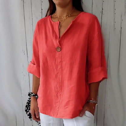 Damesblouse met V-hals