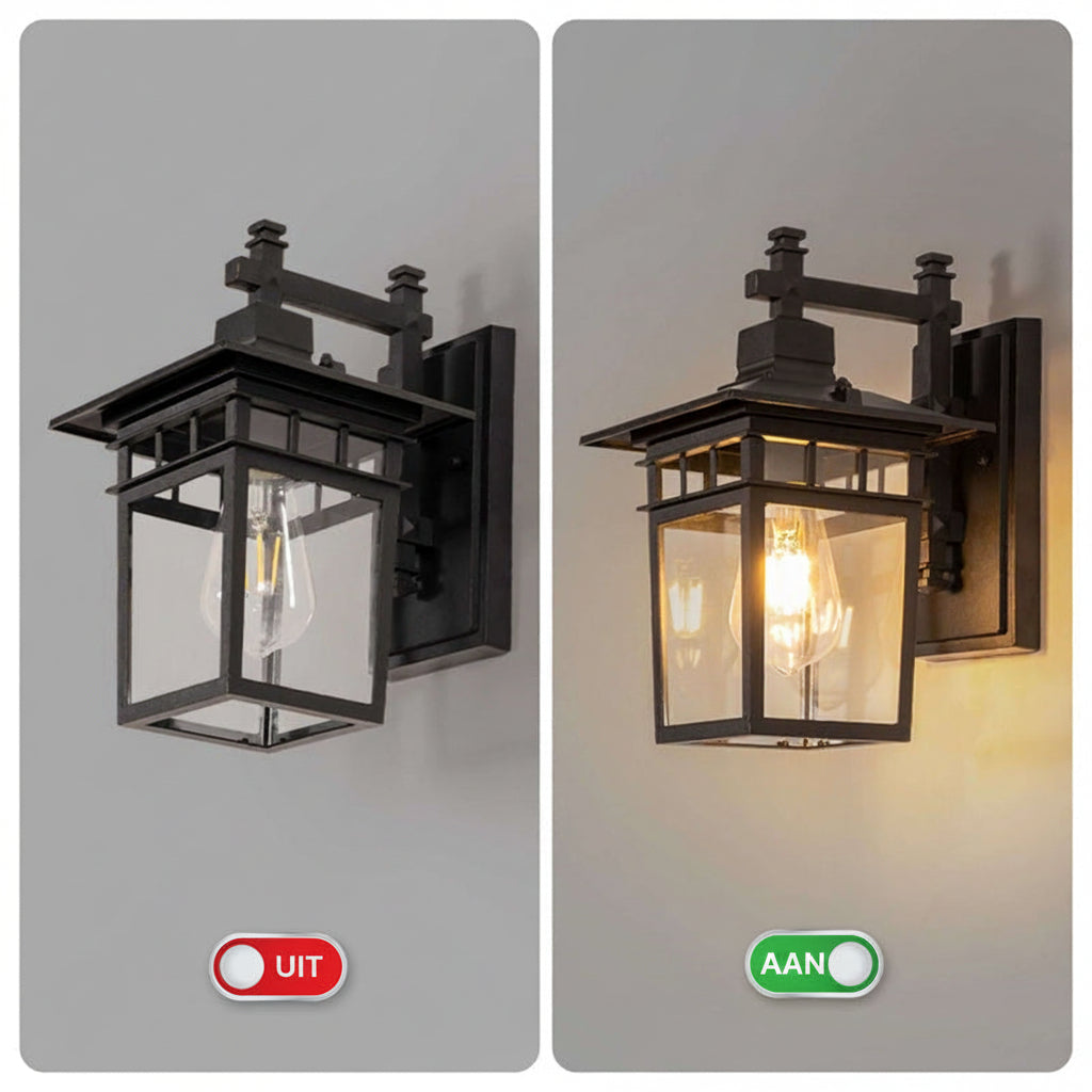 Waterdichte lantaarn-wandlamp voor buiten