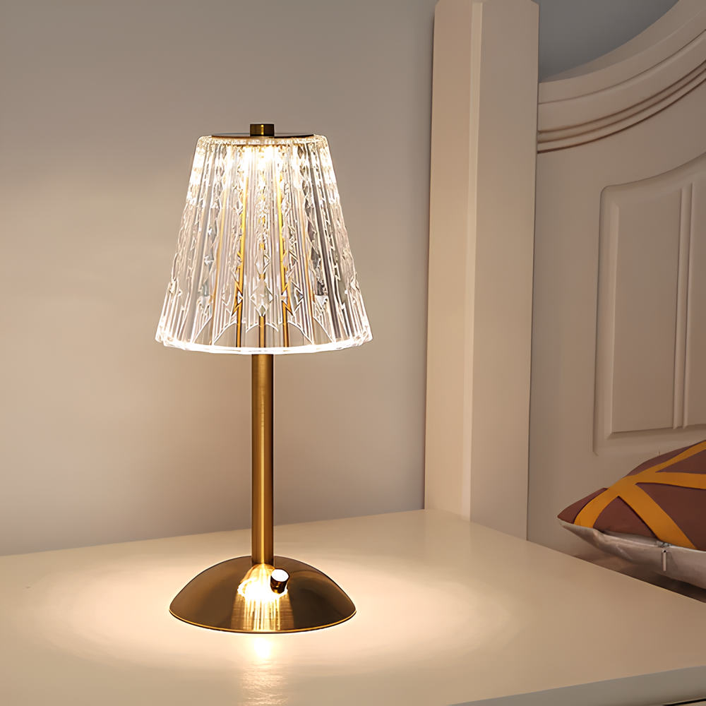 Gouden Kristallen Tafellamp - Aurora Luxe