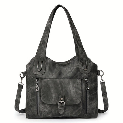 Vintage-Stijl Vegan Leren Schoudertas - Marivelle