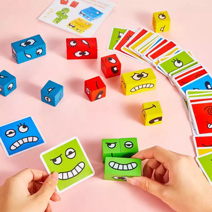 Interactief bouwspel met gezichtsuitdrukkingen voor kinderen – MimikMatch