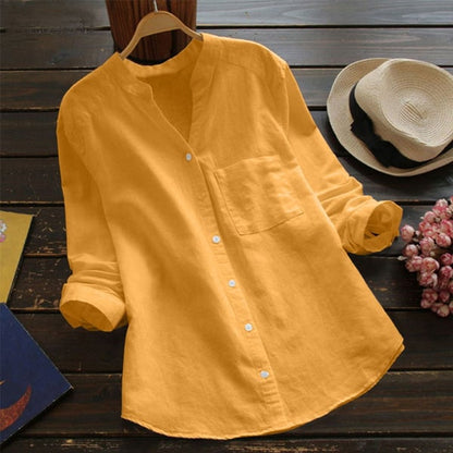 Dames Linnen Shirt met Lange Mouwen – Isla