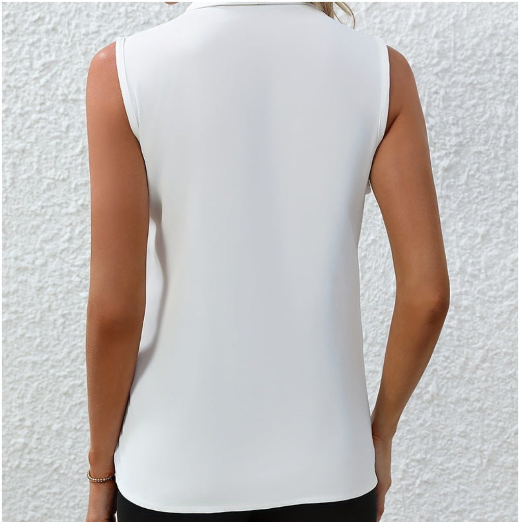 Casual zomertop met V-hals