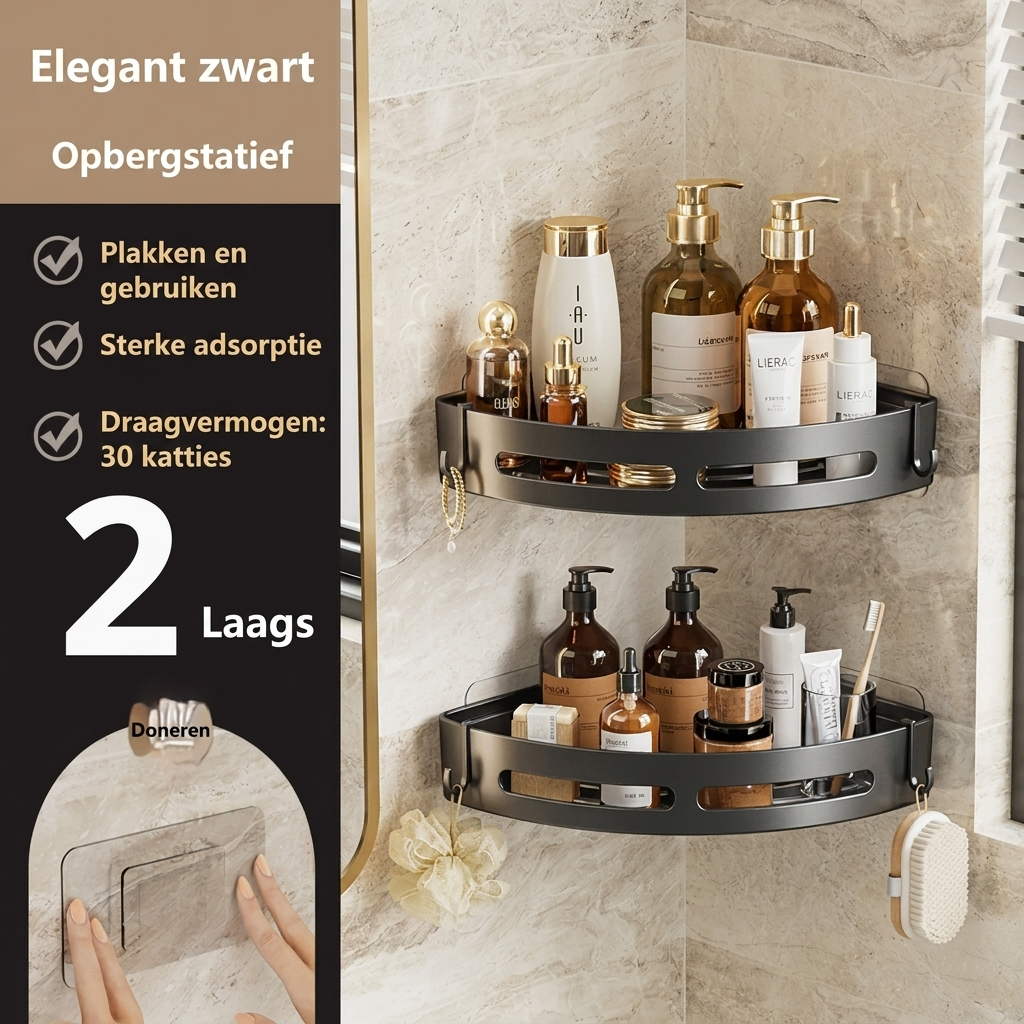 Veelzijdig Opbergrek voor de Douche