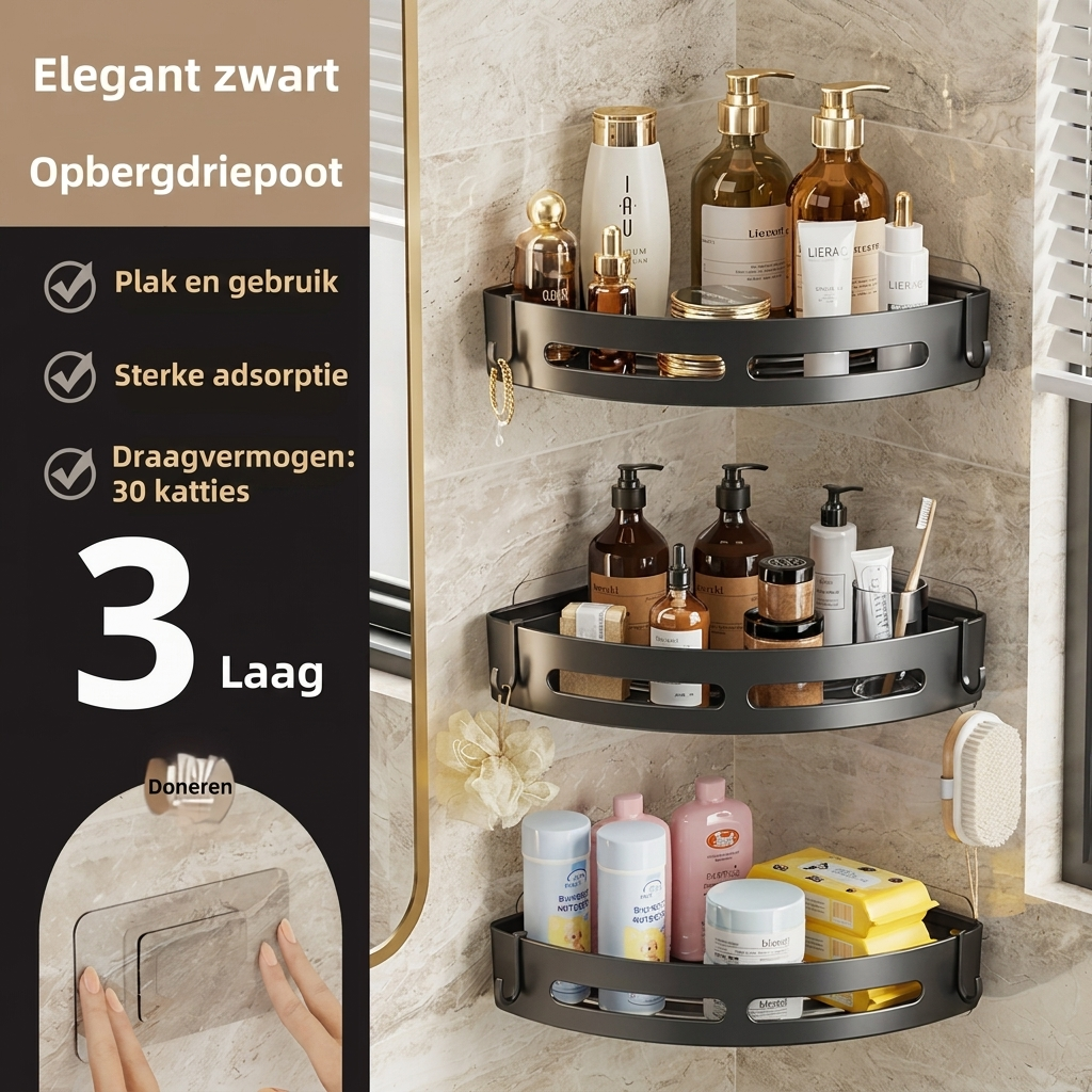 Veelzijdig Opbergrek voor de Douche