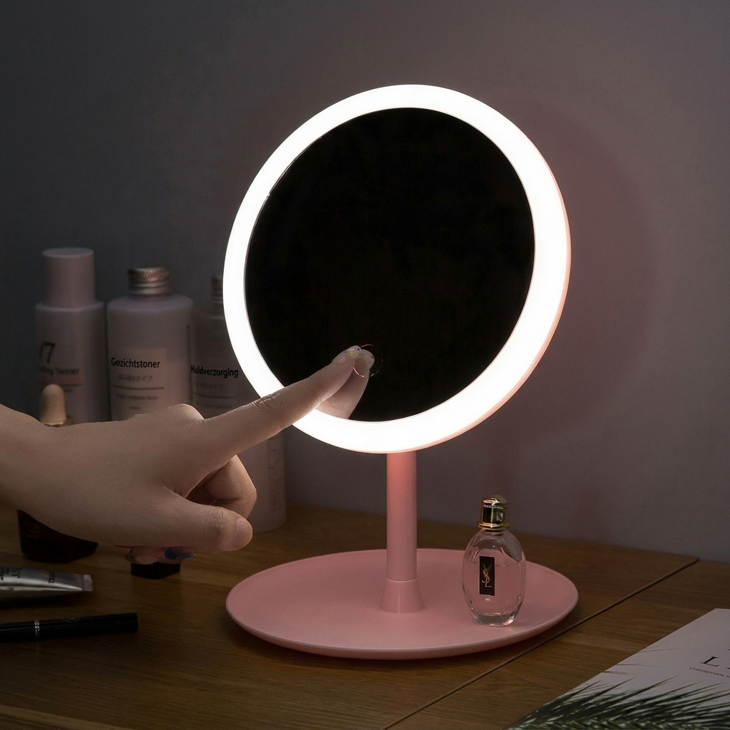 Oplaadbare LED-make-upspiegel