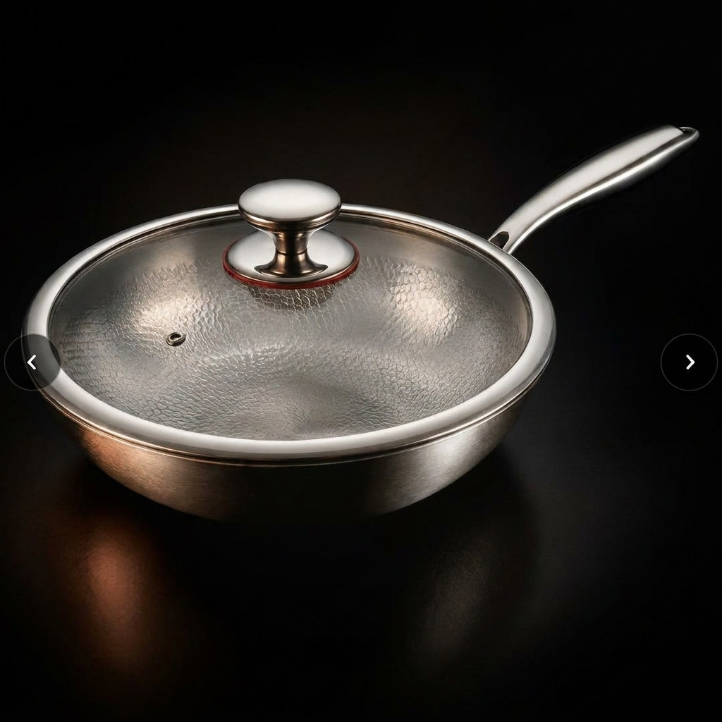 Onbedekte Titanium Biefstukpan Met Antiaanbaklaag