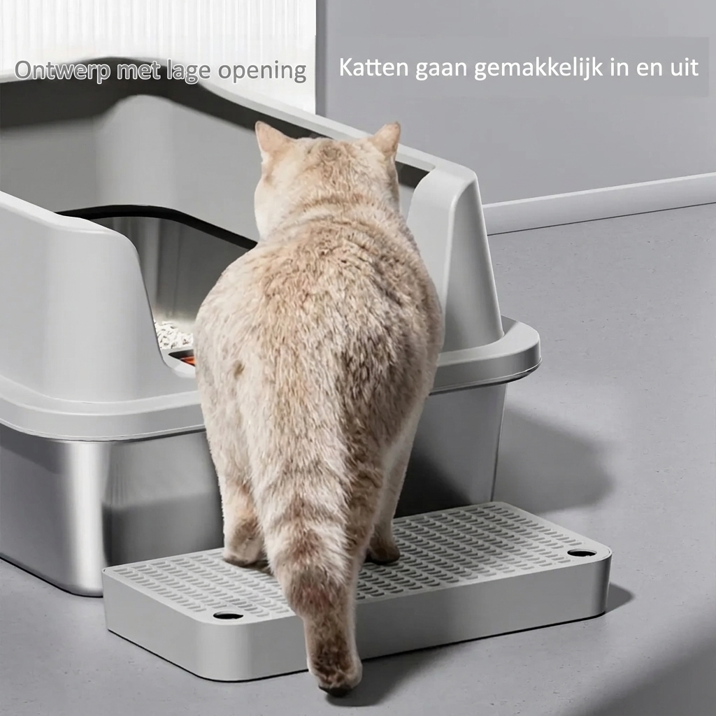 Nest Roestvrijstalen Kattenbak