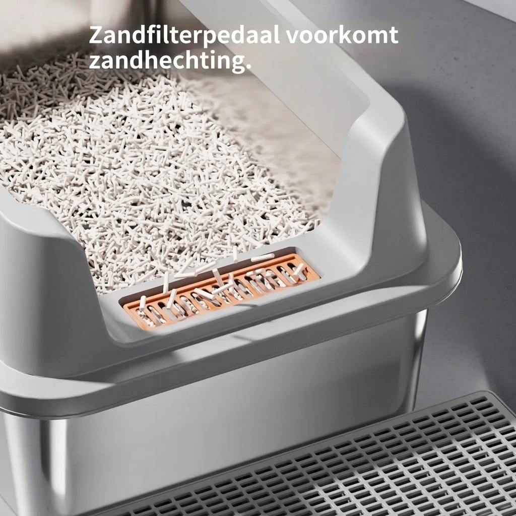Nest Roestvrijstalen Kattenbak