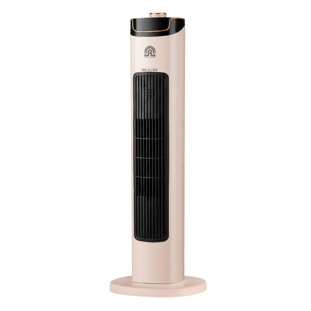 Draagbare verticale ventilator met directe verwarming