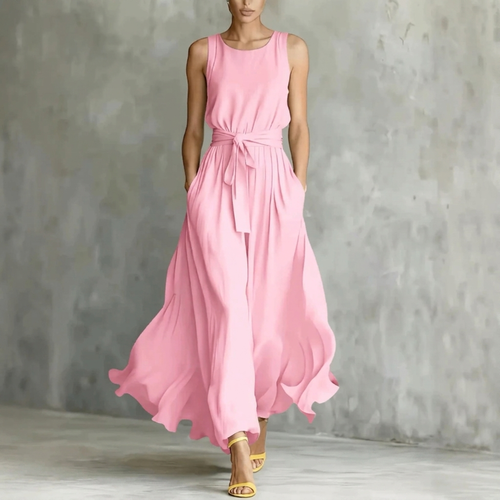 Elegante maxi-jurk met vetersluiting voor dames