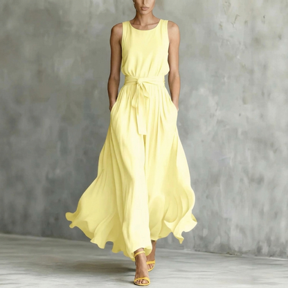 Elegante maxi-jurk met vetersluiting voor dames
