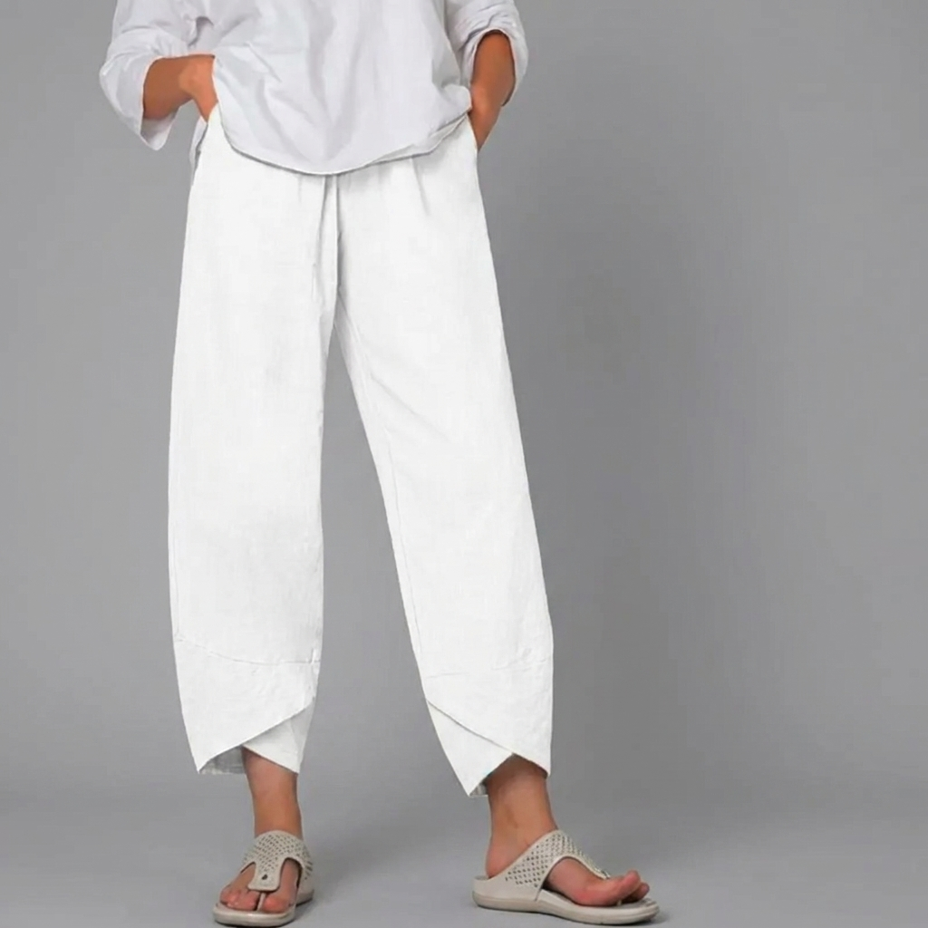 Dames Casual Rechte Broek met Comfortabele Pasvorm