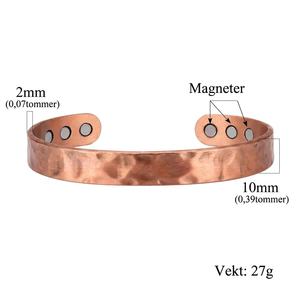Vintage jade-rood magneetarmband