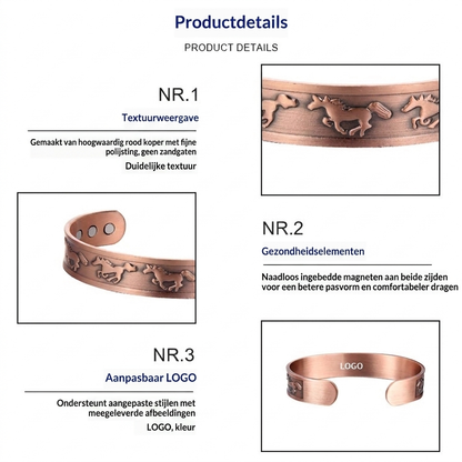 Kleine Paard Magnetische Armband en Ring