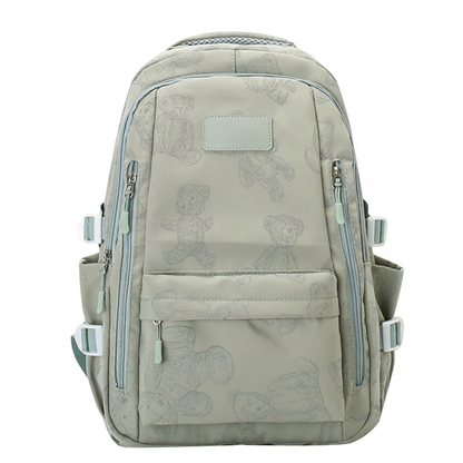 Casual Canvas Rugzak met Ritssluiting