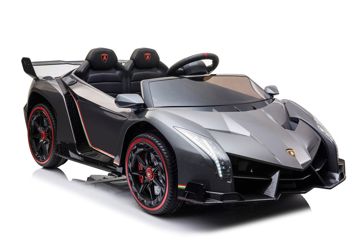 Veneno 12V 2 Persoons Elektrische Kinderauto Metallic Grijs