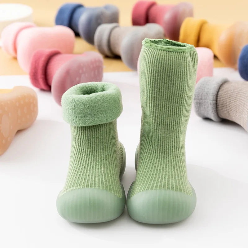 Herfstige antislip peutersokken met rubberen zool – 1 kopen, 1 gratis actie