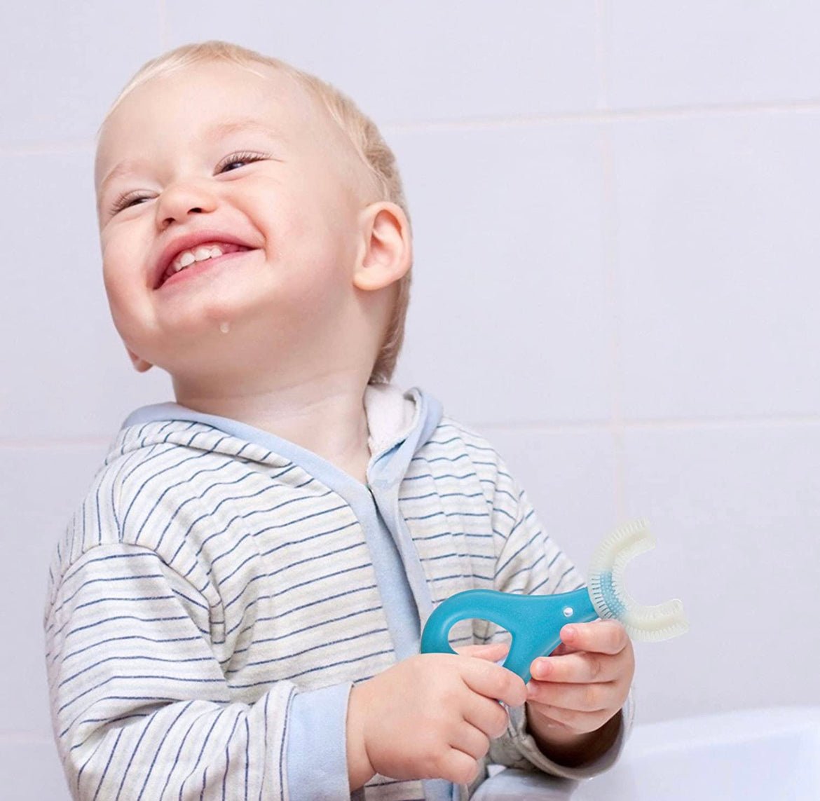 Tandenborstel voor kinderen met U‑vorm – zachte 360°-reiniging voor alle leeftijden