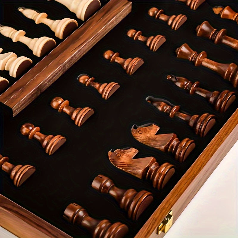 Luxe schaakspel van massief hout - GrandRook