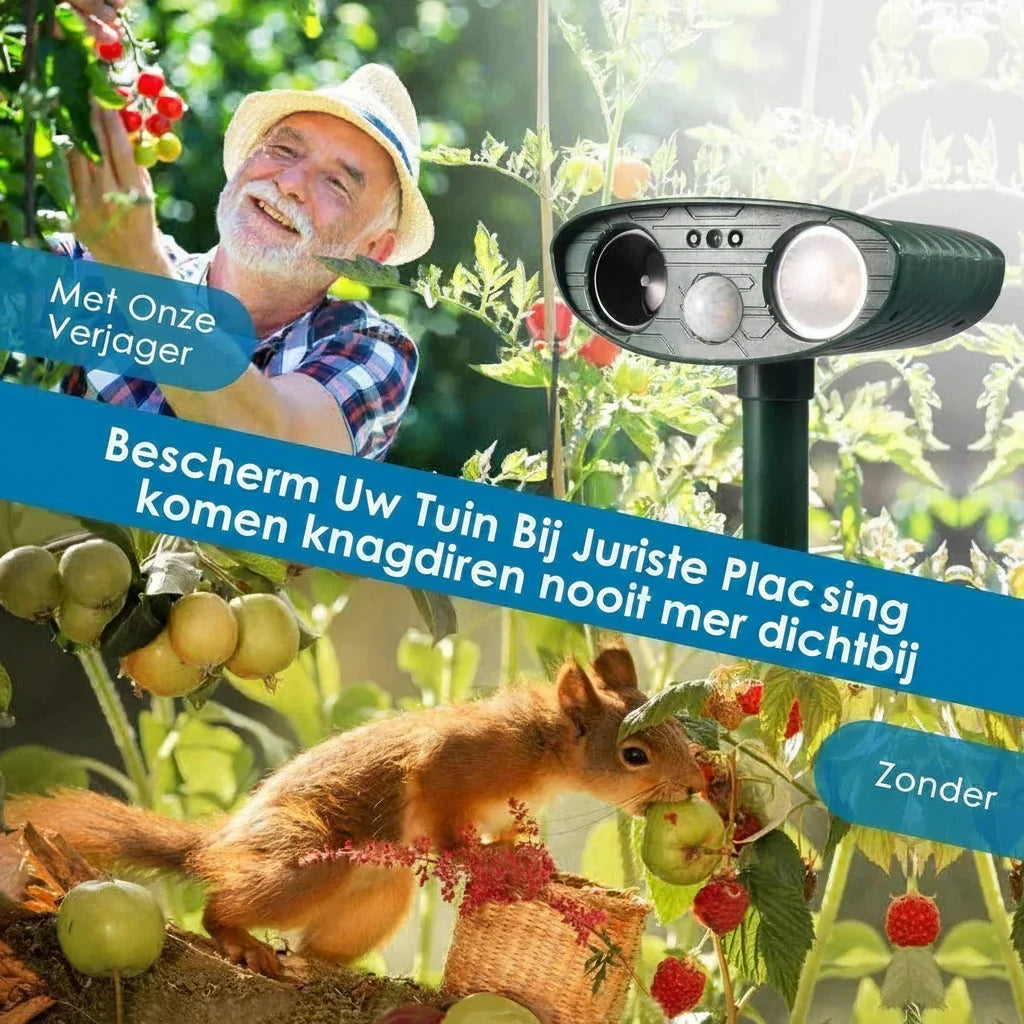 Solar ultrasone hertenverjager voor de tuin