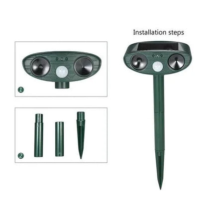 Solar ultrasone hertenverjager voor de tuin