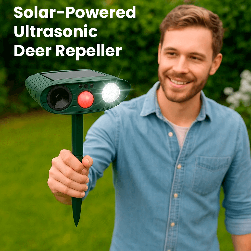 Solar ultrasone hertenverjager voor de tuin