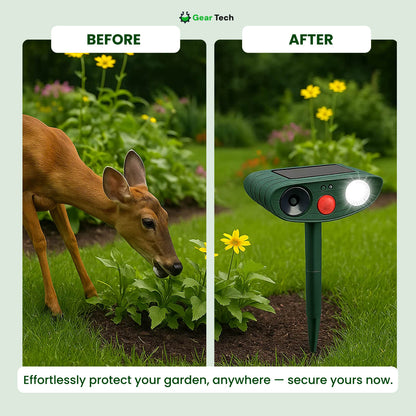 Solar ultrasone hertenverjager voor de tuin
