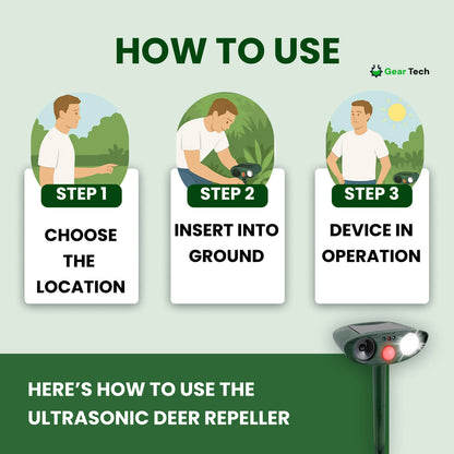 Solar ultrasone hertenverjager voor de tuin