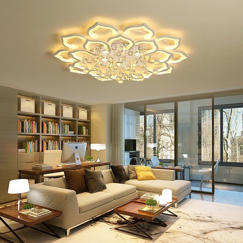 Kristallen Lotus Plafondlamp - LumiLotus