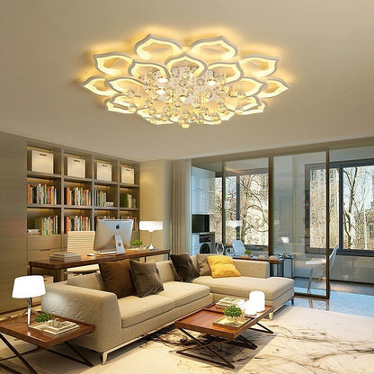 Kristallen Lotus Plafondlamp - LumiLotus