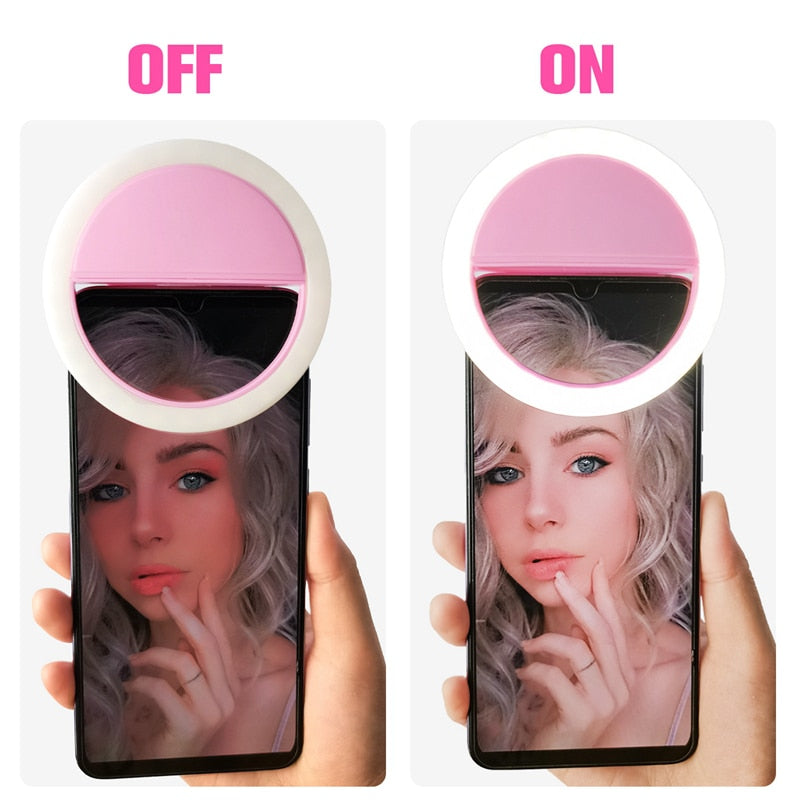 Draagbare Selfie Ringlamp - GlowSnap