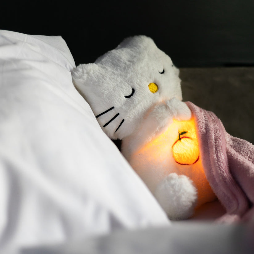 Rustgevend pluche knuffeldier met ademritme en slaapgeluid – Snoozie