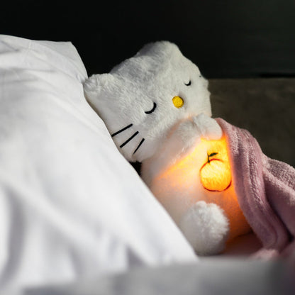 Rustgevend pluche knuffeldier met ademritme en slaapgeluid – Snoozie