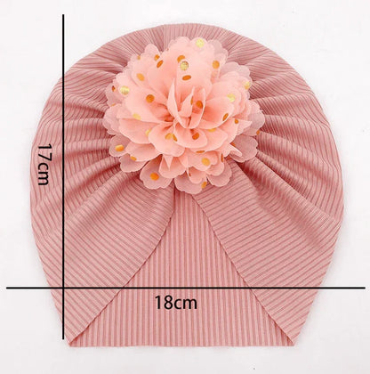 Zachte baby-turbanmuts met ruches – Herfstmagie KnuffelGlans (1+1 Gratis)