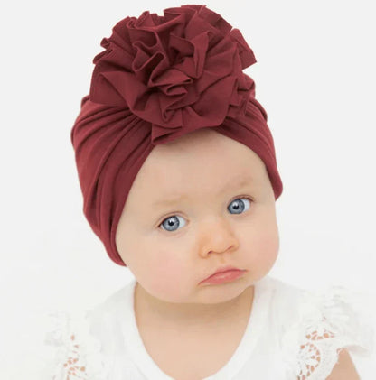Zachte baby-turbanmuts met ruches – Herfstmagie KnuffelGlans (1+1 Gratis)