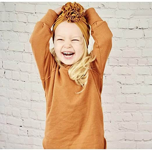 Zachte baby-turbanmuts met ruches – Herfstmagie KnuffelGlans (1+1 Gratis)